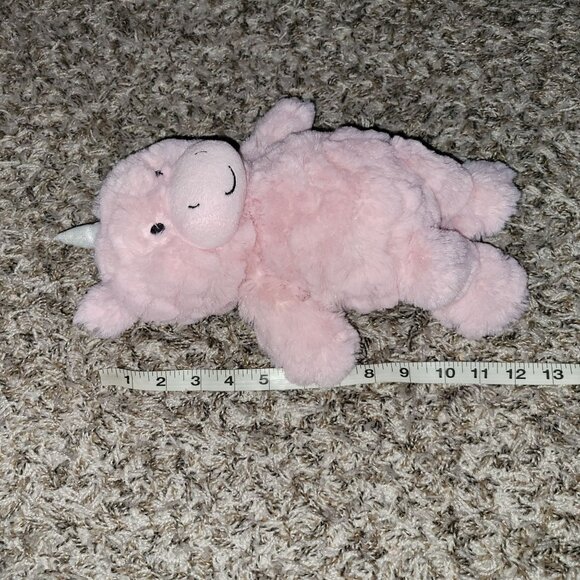 Pink Unicorn 12 inch Plush Fantasy Mythical Horned Horse Stuffed Animal Toy - Picture 3 of 3